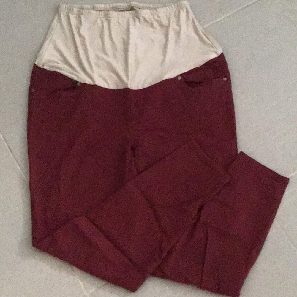 Maternity Maroon Pants Sz XL